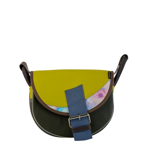 brązowo żółta torebka listonoszka skórzana na ramię Freshman Mini ze sklepu Słoń Torbalski w kategorii Listonoszki - zdjęcie 187574698