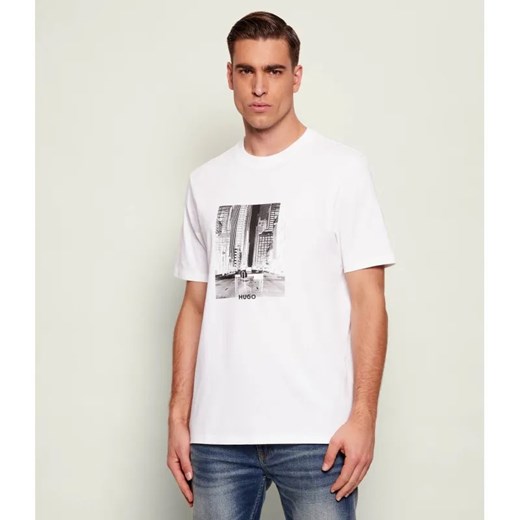 HUGO T-shirt Deyss | Regular Fit ze sklepu Gomez Fashion Store w kategorii T-shirty męskie - zdjęcie 187575129