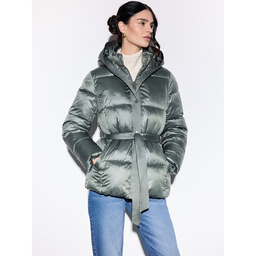 Mohito - Pikowana zielona kurtka - ciemny zielony ze sklepu Mohito w kategorii Kurtki damskie - zdjęcie 187575857