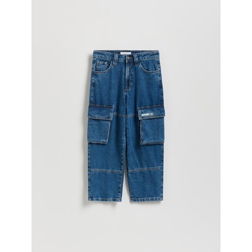Reserved - Jeansy baggy - niebieski ze sklepu Reserved w kategorii Spodnie chłopięce - zdjęcie 187575976