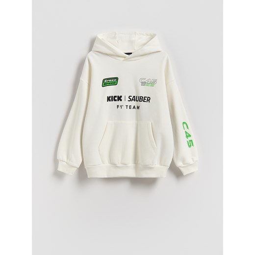 Reserved - Bluza Team Kick Sauber F1 - złamana biel ze sklepu Reserved w kategorii Bluzy chłopięce - zdjęcie 187575988
