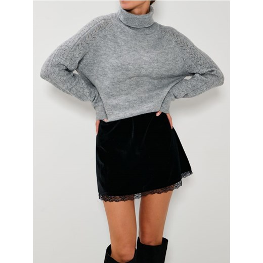Sinsay - Golf z ozdobnymi rękawami - szary ze sklepu Sinsay w kategorii Swetry damskie - zdjęcie 187576828