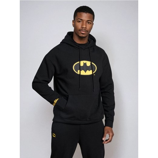 Sinsay - Bluza hoodie z nadrukiem Batman - czarny ze sklepu Sinsay w kategorii Bluzy męskie - zdjęcie 187576928