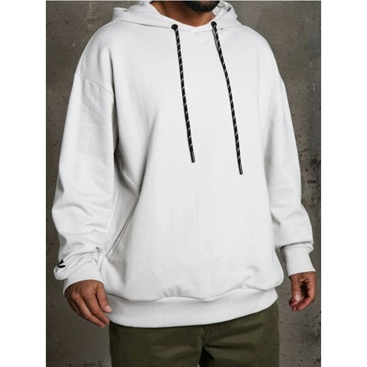 Sinsay - Bluza hoodie z kieszeniami - kremowy ze sklepu Sinsay w kategorii Bluzy męskie - zdjęcie 187576929