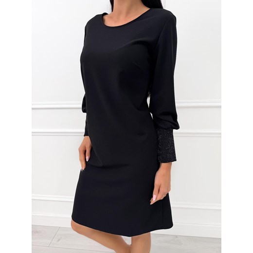 Czarna Klasyczna Sukienka ze sklepu ModnaKiecka.pl w kategorii Sukienki - zdjęcie 187577006