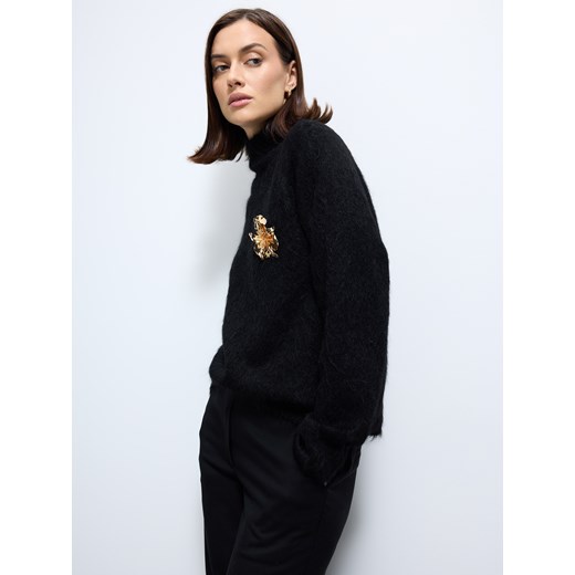 Mohito - Sweter z wełną i moherem - czarny Mohito M Mohito