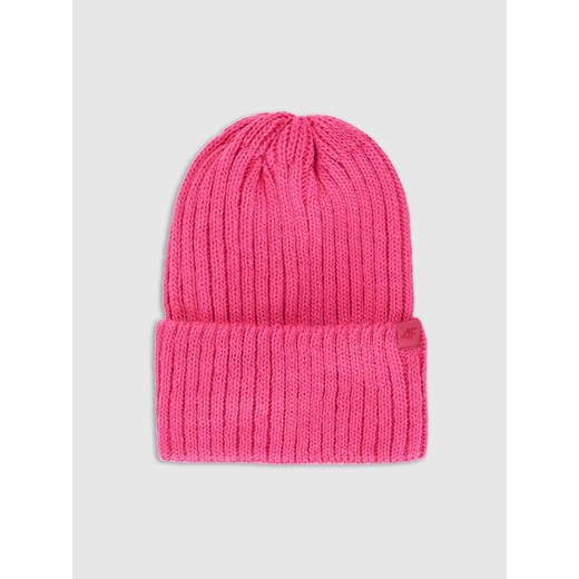 Damska czapka zimowa 4F 4FRAW25ACAPF0802 - różowa ze sklepu Sportstylestory.com w kategorii Czapki zimowe damskie - zdjęcie 187577638