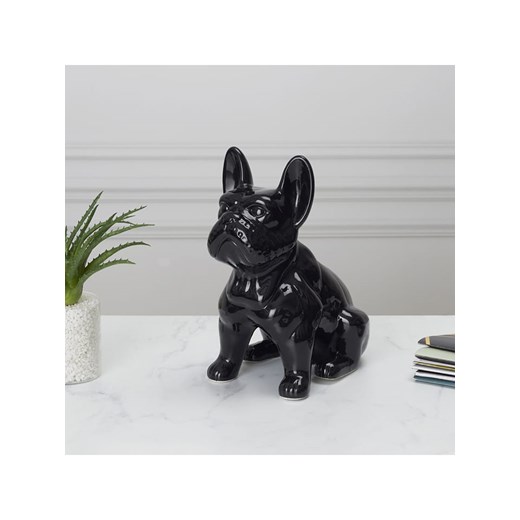 Rétro Chic Dekoracja &quot;Bulldog&quot; w kolorze czarnym - 28 x 30 x 16 cm ze sklepu Limango Polska w kategorii Dekoracje - zdjęcie 187577966