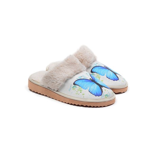 Goby Kapcie w kolorze beżowo-niebieskim ze sklepu Limango Polska w kategorii Kapcie damskie - zdjęcie 187577988