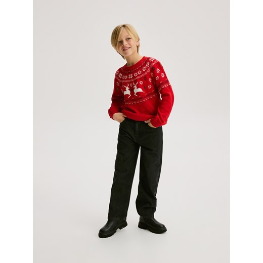 Reserved - Jeansy relaxed fit - czarny ze sklepu Reserved w kategorii Spodnie chłopięce - zdjęcie 187578956