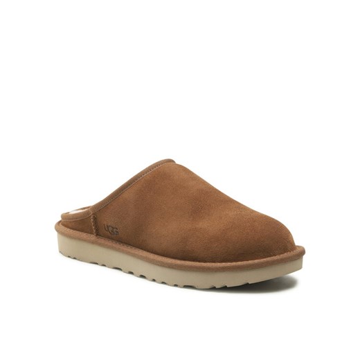 Kapcie Ugg M Classic Slip-On 1129290 Brązowy ze sklepu eobuwie.pl w kategorii Kapcie męskie - zdjęcie 187579089
