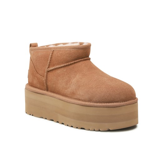 Ugg Śniegowce W Classic Ultra Mini Platform 1135092 Brązowy ze sklepu MODIVO w kategorii Śniegowce damskie - zdjęcie 187579375