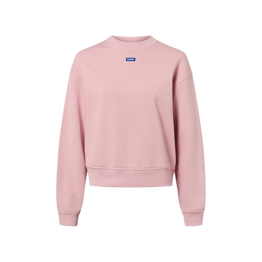 HUGO BLUE Bluza damska - Delessa Kobiety Bawełna brudny róż jednolity ze sklepu vangraaf w kategorii Bluzy damskie - zdjęcie 187579838