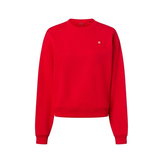 HUGO Bluza damska - Deroxina Kobiety Bawełna czerwony jednolity ze sklepu vangraaf w kategorii Bluzy damskie - zdjęcie 187579847
