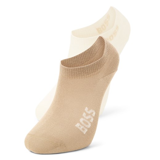 BOSS Damskie skarpetki do trampek w 2-paku Kobiety Bawełna écru jednolity ze sklepu vangraaf w kategorii Skarpetki damskie - zdjęcie 187579856