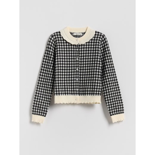 Reserved - Kardigan w kratę - wielobarwny ze sklepu Reserved w kategorii Swetry dziewczęce - zdjęcie 187579986