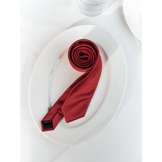 Reserved - Strukturalny krawat - czerwony ze sklepu Reserved w kategorii Krawaty - zdjęcie 187580086