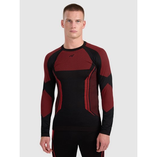 Męska bielizna termoaktywna (góra) 4F 4FRAW25USEAM268 - czerwona ze sklepu Sportstylestory.com w kategorii Bielizna termoaktywna męska - zdjęcie 187580518
