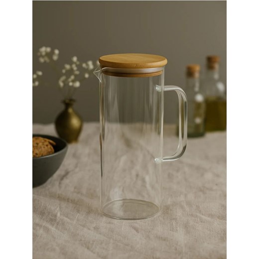 Sinsay - Szklany dzbanek z uchwytem i pokrywką - clear ze sklepu Sinsay w kategorii Dzbanki i zaparzacze - zdjęcie 187581085