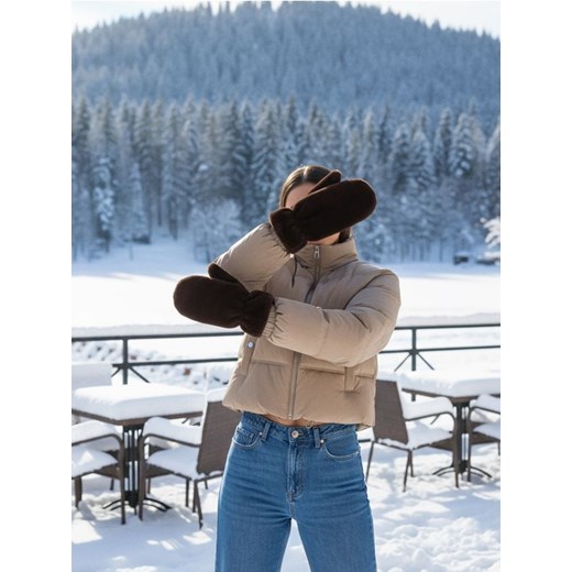 Sinsay - Rękawiczki jednopalczaste - brązowy ze sklepu Sinsay w kategorii Rękawiczki damskie - zdjęcie 187581116