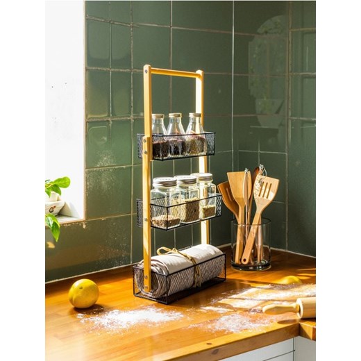 Sinsay - Stojak z trzema metalowymi koszami - czarny ze sklepu Sinsay w kategorii Szafki i regały łazienkowe - zdjęcie 187581118