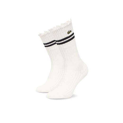 Lacoste Skarpety długie RA7788 Biały ze sklepu MODIVO w kategorii Skarpetki damskie - zdjęcie 187582129
