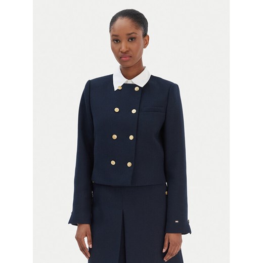 Tommy Hilfiger Kurtka przejściowa WW0WW47792 Granatowy Regular Fit ze sklepu MODIVO w kategorii Kurtki damskie - zdjęcie 187582149