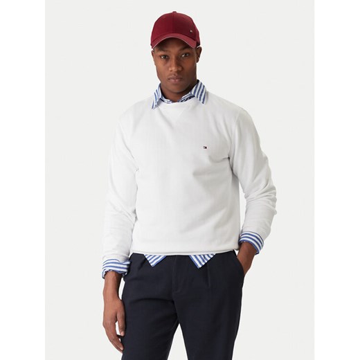 Tommy Hilfiger Bluza Essential MW0MW37232 Biały Regular Fit ze sklepu MODIVO w kategorii Bluzy męskie - zdjęcie 187582157
