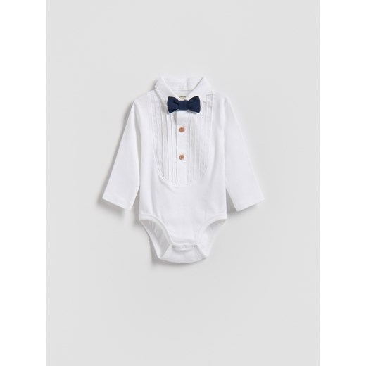 Reserved - Eleganckie body z muchą - biały ze sklepu Reserved w kategorii Body niemowlęce - zdjęcie 187582457