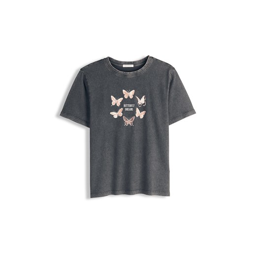 GATE Bawełniana koszulka z nadrukiem 38 ze sklepu gateshop w kategorii Bluzki damskie - zdjęcie 187582637