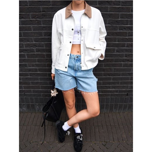 Sinsay - Kurtka koszulowa - kremowy ze sklepu Sinsay w kategorii Kurtki damskie - zdjęcie 187582928