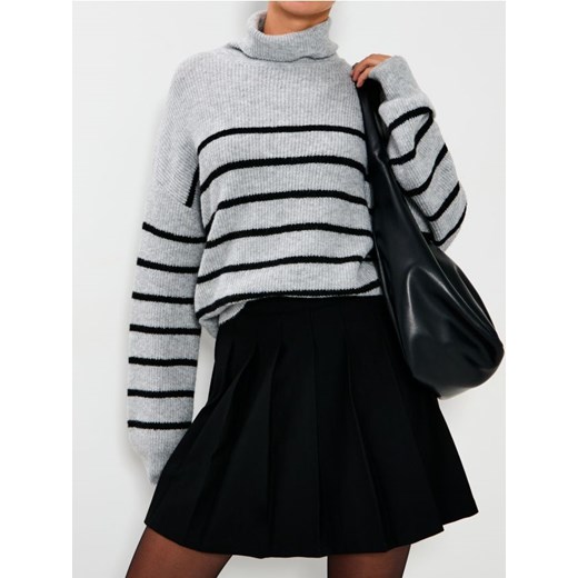 Sinsay - Golf w paski - szary ze sklepu Sinsay w kategorii Swetry damskie - zdjęcie 187582935