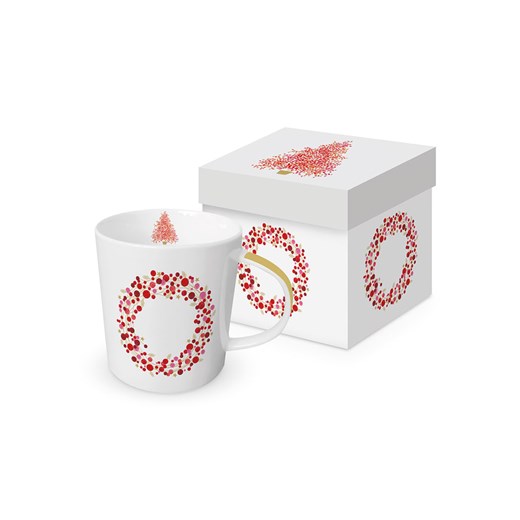 ppd Kubek jumbo &quot;Season&apos;s Greetings&quot; w kolorze biało-czerwonym - 350 ml ze sklepu Limango Polska w kategorii Naczynia - zdjęcie 187582977