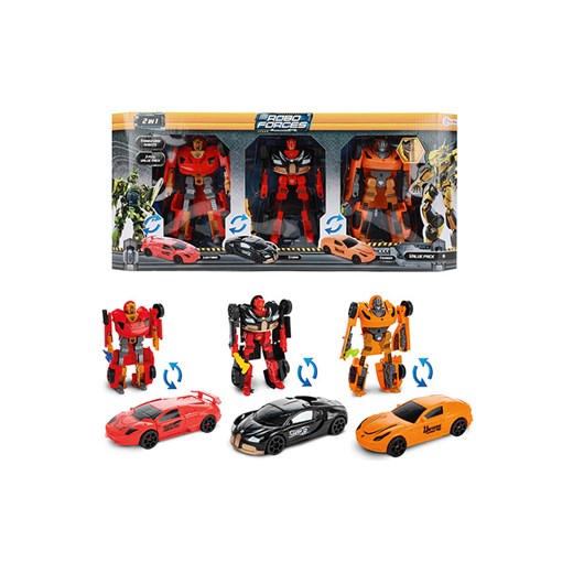Toi-Toys Roboty-samochodziki (3 szt.) zdalnie sterowany &quot;Roboforces&quot; - 3+ ze sklepu Limango Polska w kategorii Zabawki - zdjęcie 187583007