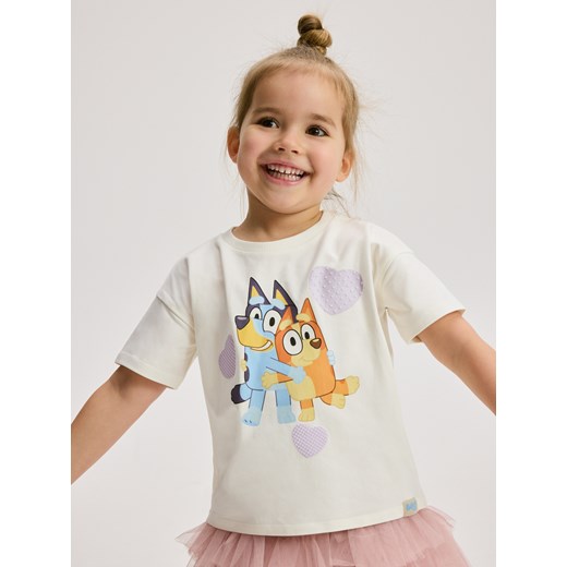 Reserved - Bawełniany t-shirt Bluey - złamana biel Reserved 5-2 lata) Reserved