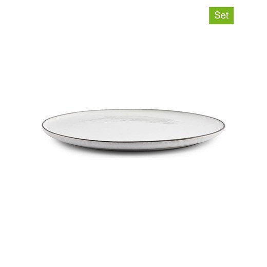 Salt and Pepper Talerze obiadowe (4 szt.) &quot;Fina&quot; w kolorze biało-czarnym - Ø 26 cm ze sklepu Limango Polska w kategorii Naczynia - zdjęcie 187583619