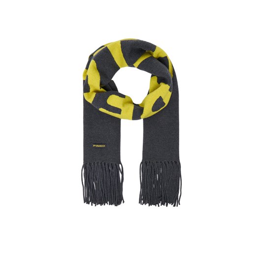 PINKO Szalik Ojos Azules Sciarpa AI 24-25 BLK01 104313 A26I Szary ze sklepu MODIVO w kategorii Szaliki i chusty damskie - zdjęcie 187583827