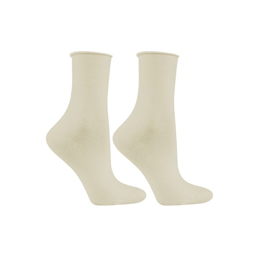 Moraj SMD300-002 Medical skarpety za kostkę, prążkowany ściągacz ecru ze sklepu kontri.pl w kategorii Skarpetki damskie - zdjęcie 187584179