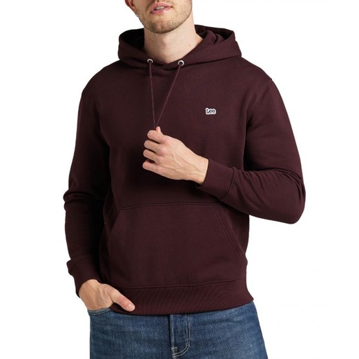 LEE PLAIN HOODIE MĘSKA BLUZA Z KAPTUREM LOGO VELVET BEET L80YRY74 112321575 ze sklepu YouNeedit.pl w kategorii Bluzy męskie - zdjęcie 187584275