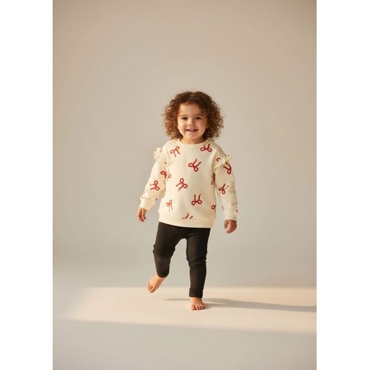 Sinsay - Bawełniana bluza crewneck - kremowy ze sklepu Sinsay w kategorii Bluzy i swetry - zdjęcie 187584455