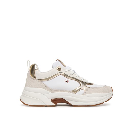 Sneakersy Tommy Hilfiger Th Chunky Runner Metallic FW0FW09204 Écru ze sklepu eobuwie.pl w kategorii Buty sportowe damskie - zdjęcie 187584617