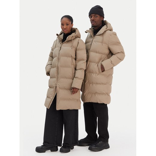Rains Kurtka zimowa Unisex 15130 Beżowy Regular Fit ze sklepu MODIVO w kategorii Kurtki damskie - zdjęcie 187585315
