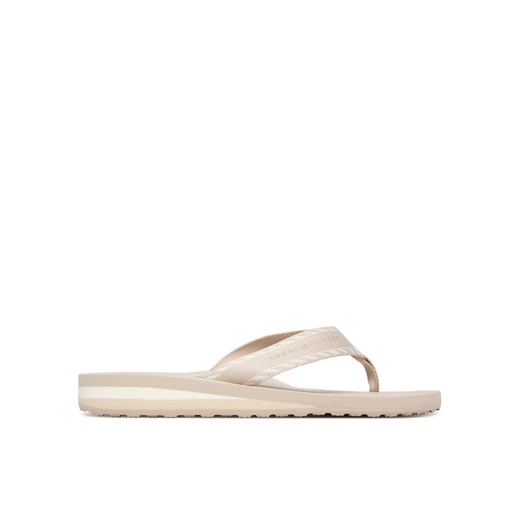 Tommy Hilfiger Japonki Webbing Beach Sandal FW0FW09038 Écru ze sklepu MODIVO w kategorii Klapki damskie - zdjęcie 187585406