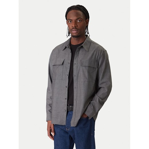 Calvin Klein Koszula Easy LV04LE114G Szary Relaxed Fit ze sklepu MODIVO w kategorii Koszule męskie - zdjęcie 187585407