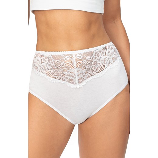Donna bawełniane figi z wysokim stanem białe 243, Kolor biały, Rozmiar S, Donna ze sklepu Primodo w kategorii Majtki damskie - zdjęcie 187586255