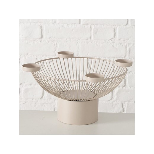 Boltze Świecznik &quot;Cindy&quot; w kolorze beżowym - wys. 17 x Ø 33,5 cm ze sklepu Limango Polska w kategorii Świeczniki - zdjęcie 187586499