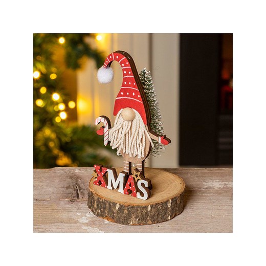 Hollybell Dekoracja &quot;Gnome&quot; w kolorze jasnobrązowo-czerwonym - wys. 14 x Ø 8 cm ze sklepu Limango Polska w kategorii Dekoracje - zdjęcie 187586515