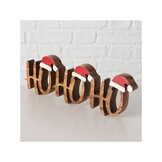 Boltze Dekoracja &quot;HoHoHo&quot; w kolorze czerwono-jasnobrązowym - 32 x 10 cm ze sklepu Limango Polska w kategorii Dekoracje - zdjęcie 187586537