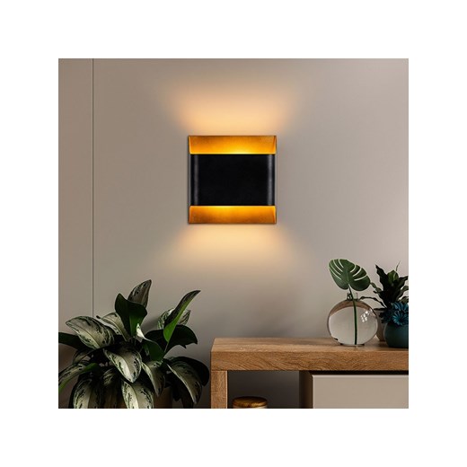 Opviq Lampa ścienna &quot;Bera&quot; w kolorze złoto-czarnym - 25 x 25 cm ze sklepu Limango Polska w kategorii Oświetlenie - zdjęcie 187586617