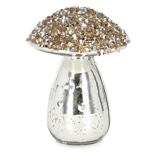 Bizzotto Figurka dekoracyjna &quot;Mushroom&quot; w kolorze srebrnym - wys. 13 cm ze sklepu Limango Polska w kategorii Dekoracje - zdjęcie 187586775